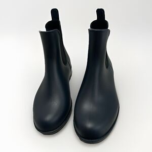 Asgard Women's Ankle Rain Boots Waterproof Chelsea Boots Size 10 Navy Blue